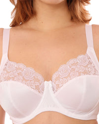 Gemm Womens Satin & Lace Bra