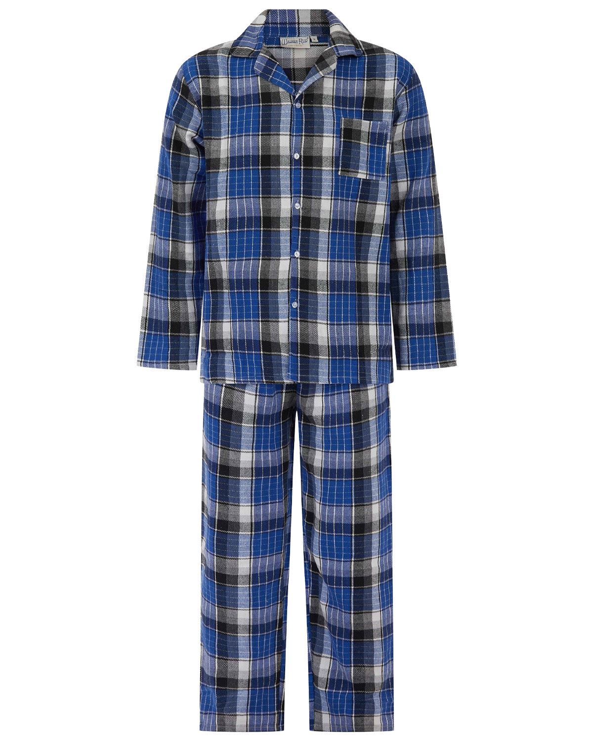 Walker Reid Mens Check Button Down Pyjamas