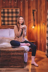 HJ Hall Womens Fluffy Top Cable Knit Socks