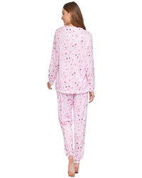 La Marquise Womens 'Floral Reflections' Long Sleeve Pyjamas