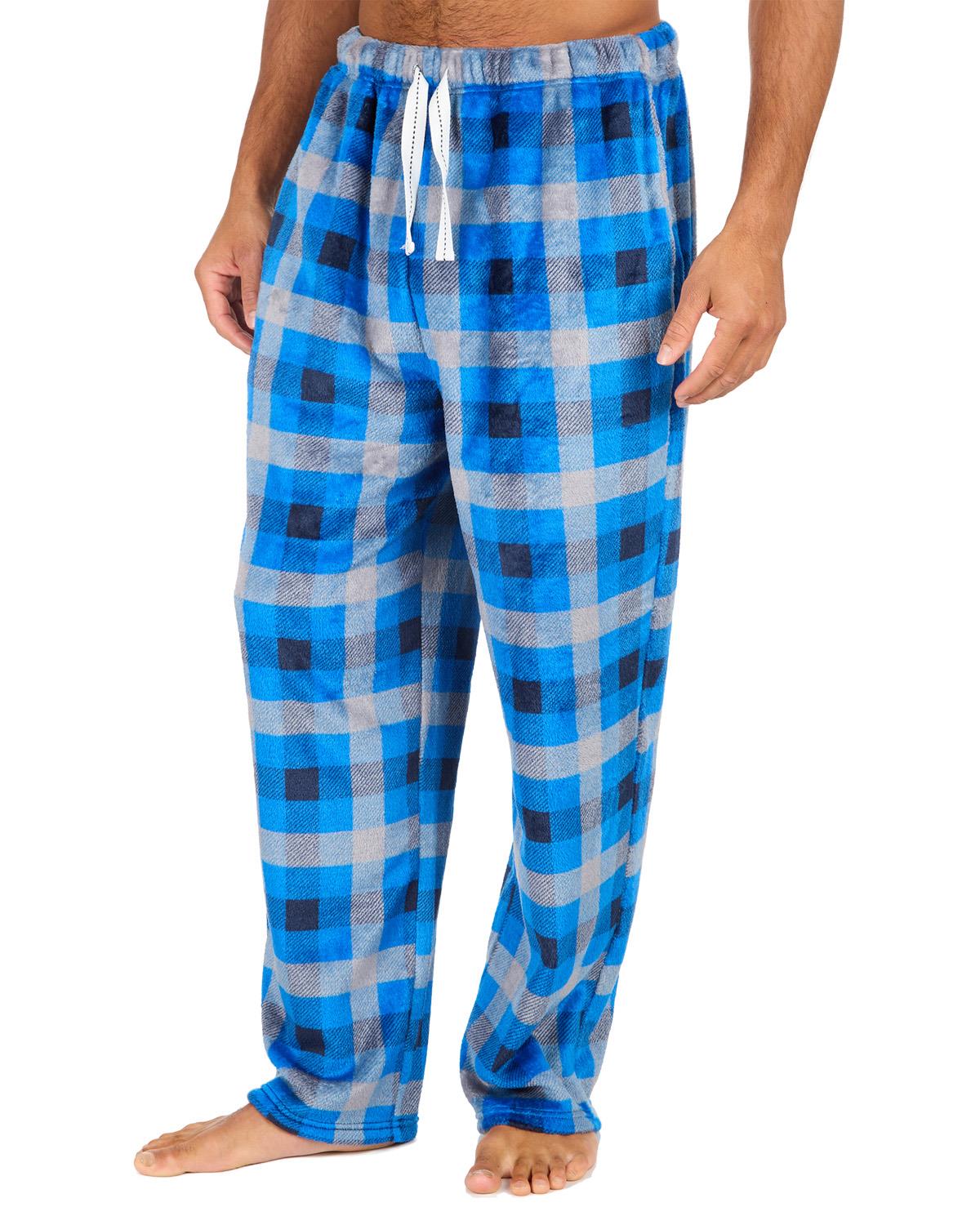 Cargo Bay Mens Polished Fleece Check Lounge Pants