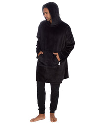 Adults Plush Contrast Oversized Hoodie