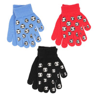 Bertie & Bo Childrens 3 Pack Patterned Gripper Gloves