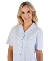 Slenderella Womens Ditsy Floral Tailored Jersey Pyjamas