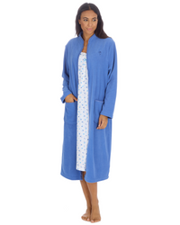 Slumber Hut Womens Zip Fleece Dressing Gown