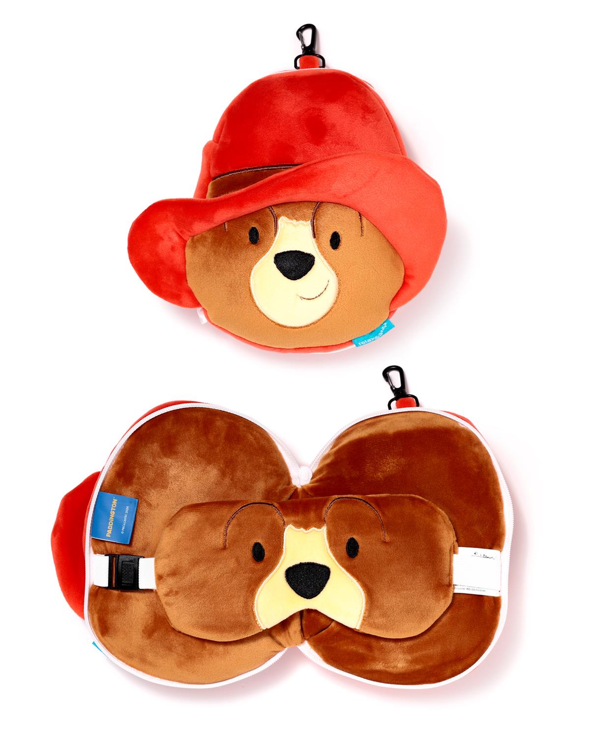 Relaxeazzz Paddington Bear Plush Travel Pillow & Eye Mask