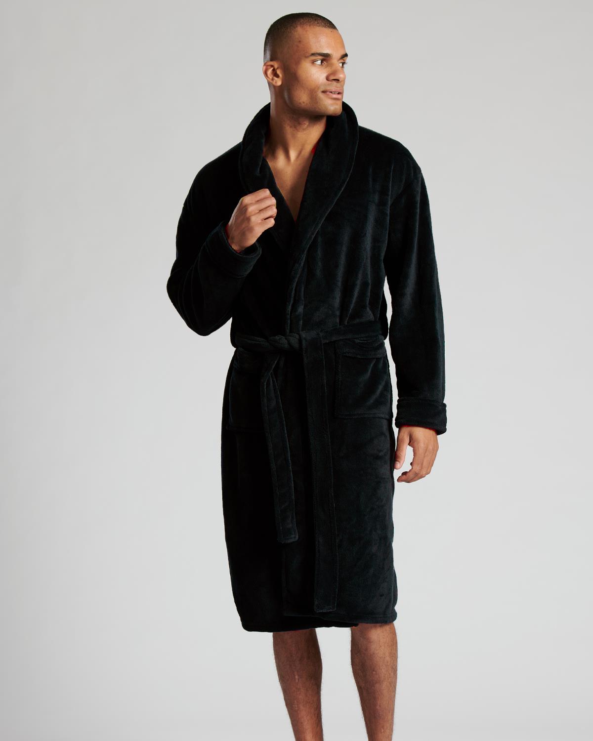 Mens polyester dressing gown on sale