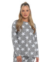 Slumber Hut Womens Jersey Grey Star Pyjamas