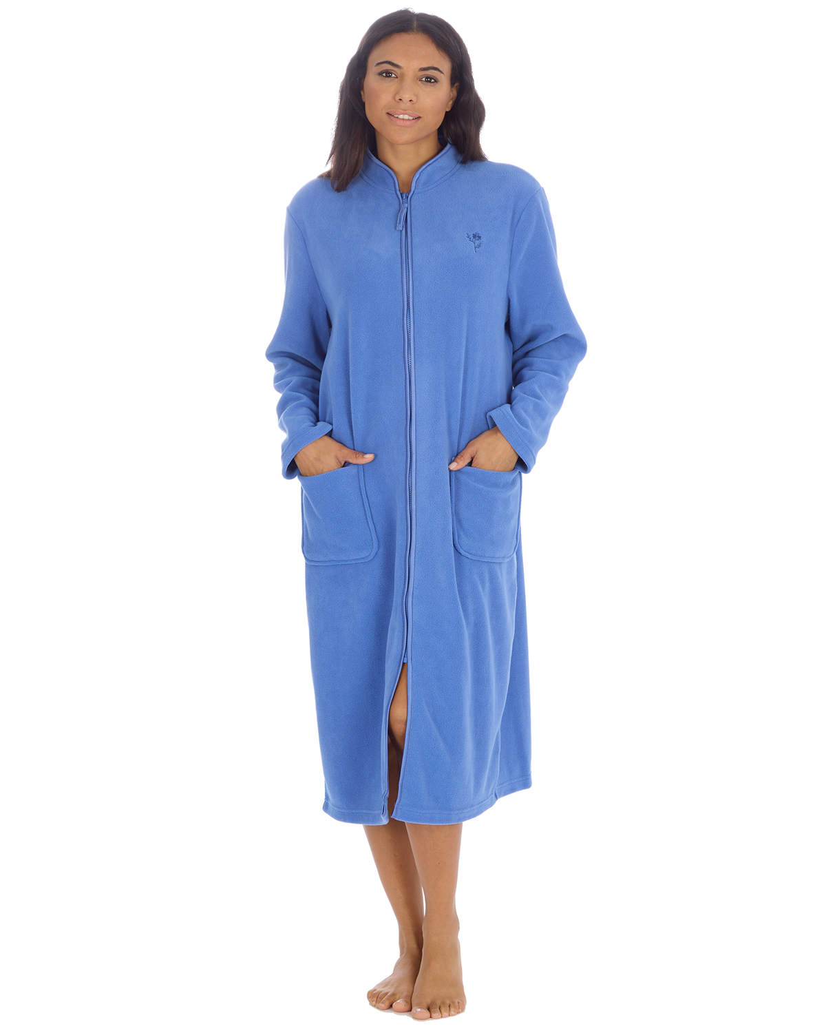 Slumber Hut Womens Zip Fleece Dressing Gown