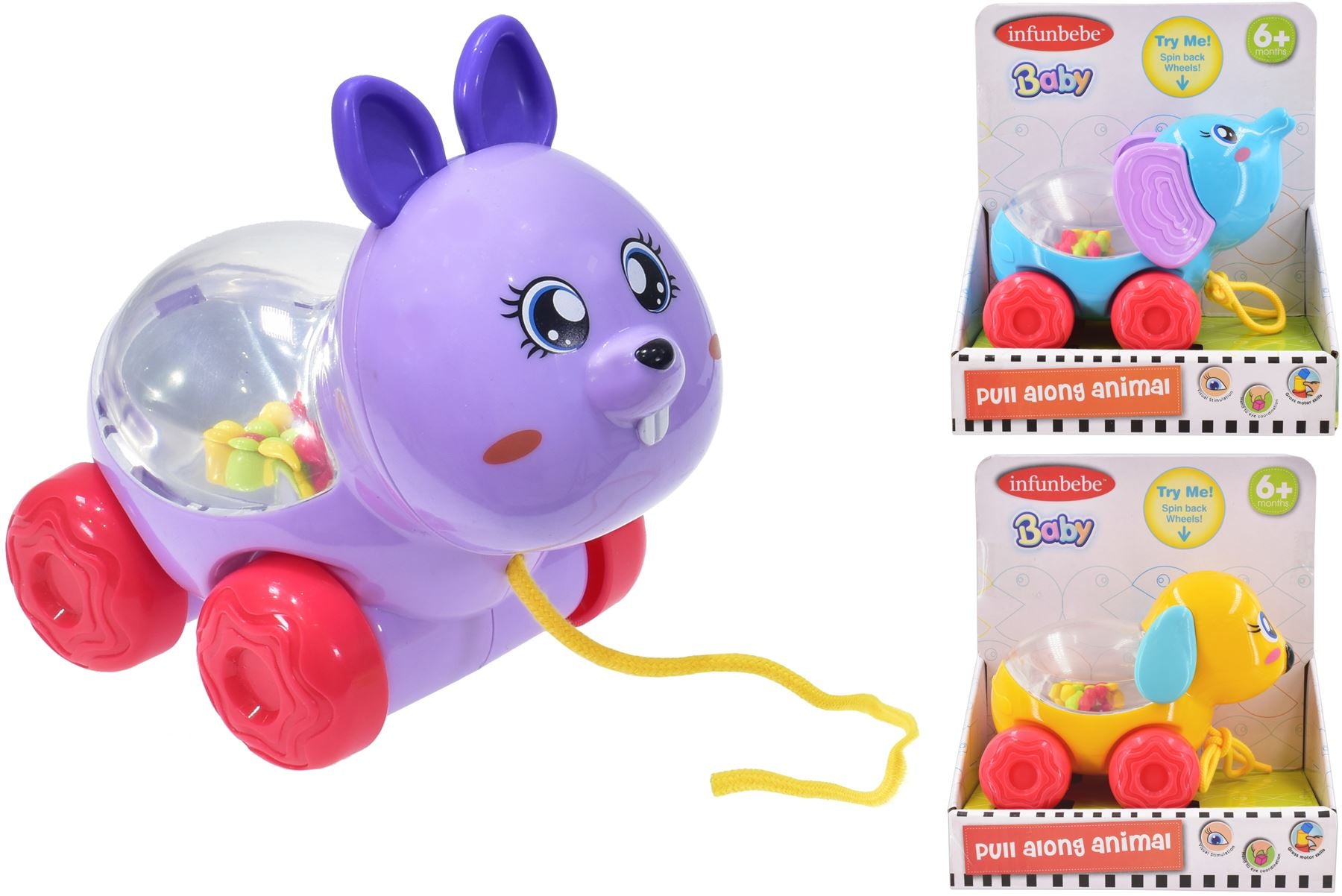 Infunbebe Baby Pull Along Animal Toy