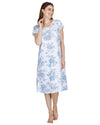 La Marquise Womens Vintage Bouquet Short Sleeve 43" Jersey Nightie
