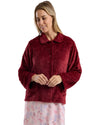 Marlon Womens Swirl Fleece Button Bedjacket