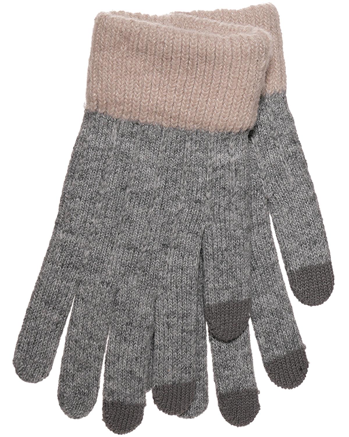 Foxbury Womens Brushed Gloves With Contrast Cuff