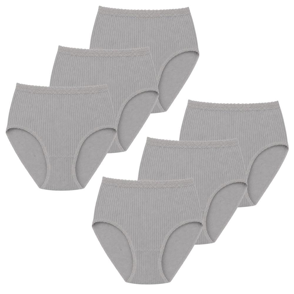 Anucci Womens Lace Trim Full Briefs