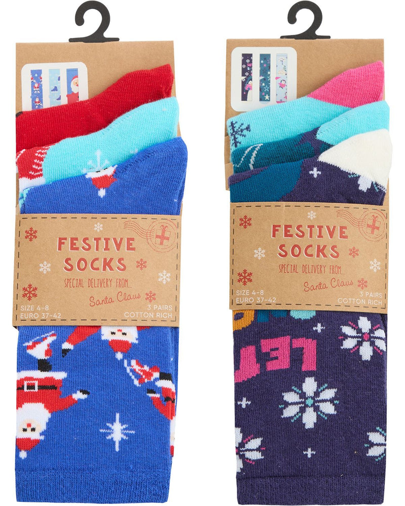 6 Pack Family Christmas Socks