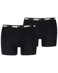 Puma Mens 2 Pack Everyday Cotton Stretch Boxers with Logo Waist Band