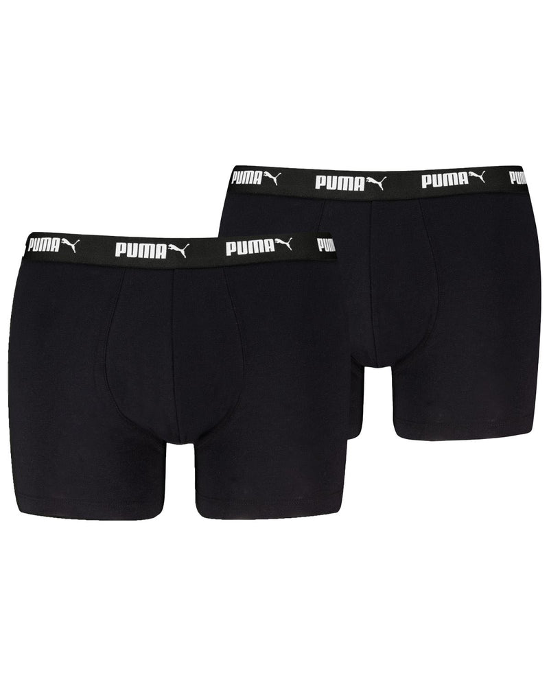 Puma Mens 2 Pack Everyday Cotton Stretch Boxers with Logo Waist Band