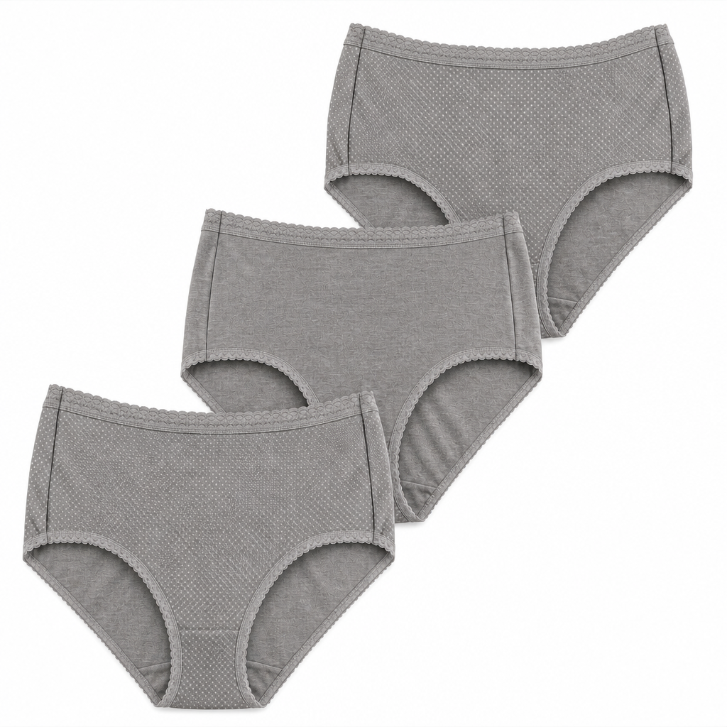 Anucci Womens Lace Trim Full Briefs