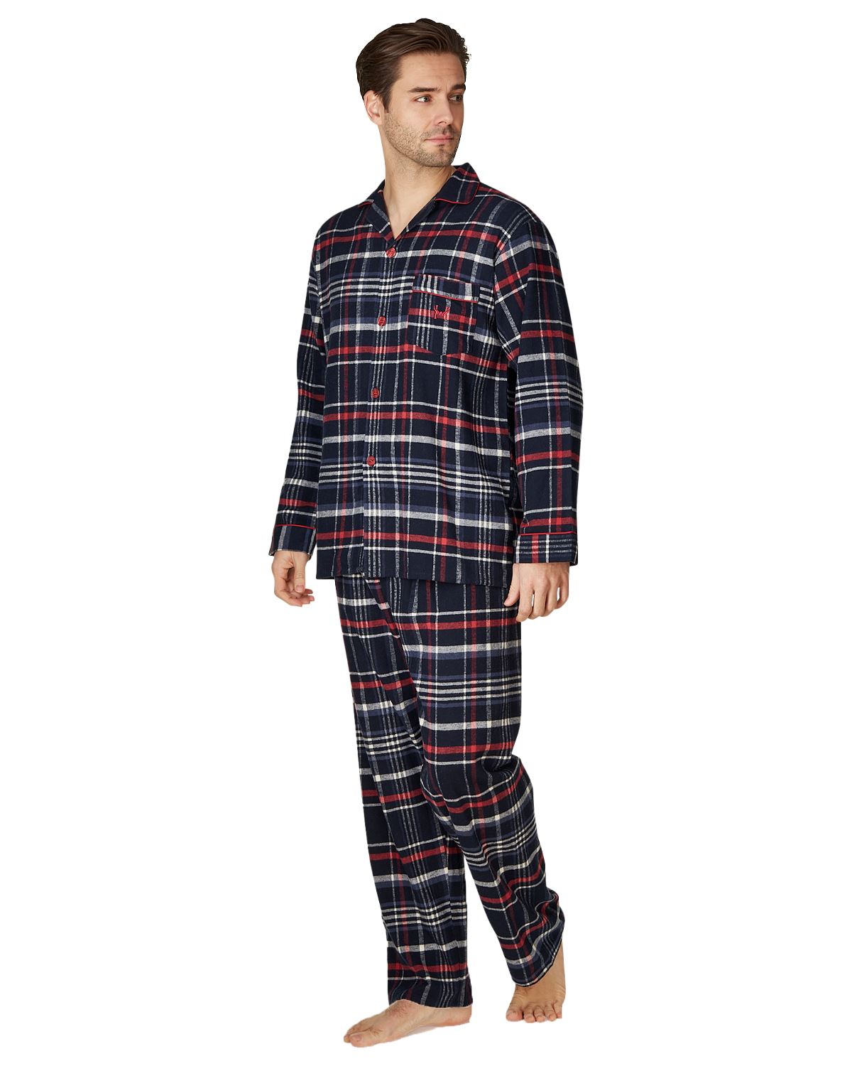 Haigman Mens Brushed 100% Cotton Pyjamas