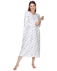 La Marquise Womens 'Florentine' Cuddleknit Long Sleeve Nightie