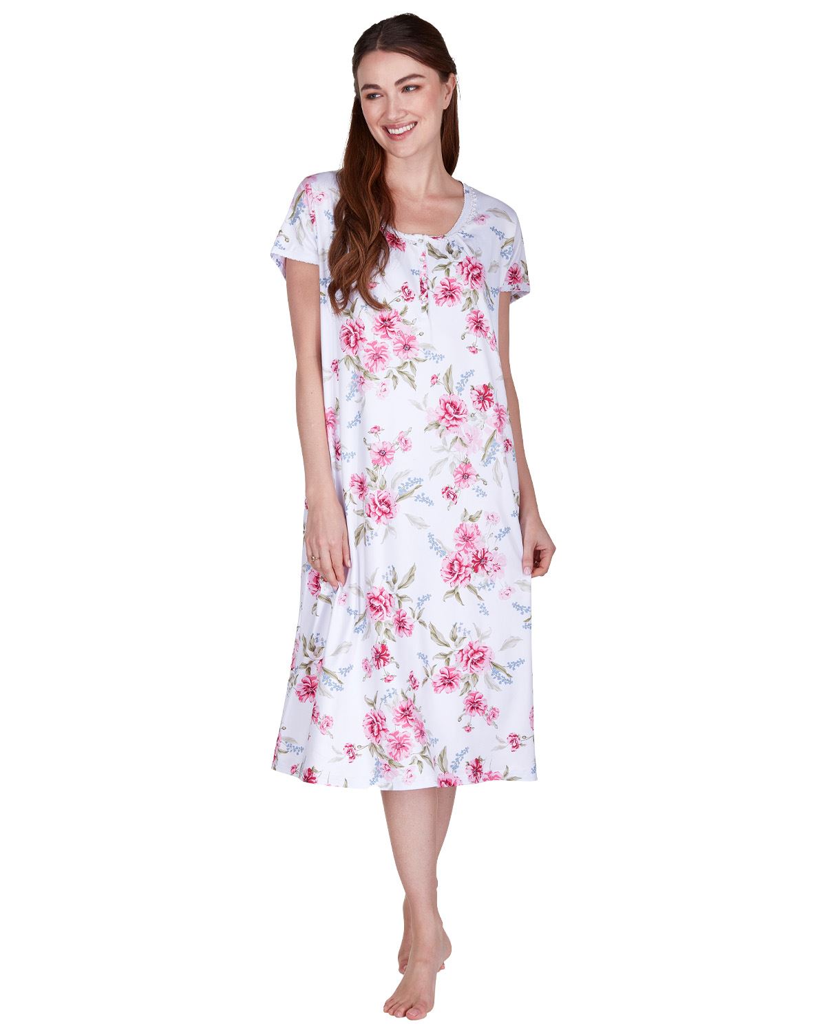 La Marquise Womens 'Pink Rose' Short Sleeve Nightie
