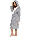 Womens Shooting Stars Sherpa Trim Dressing Gown