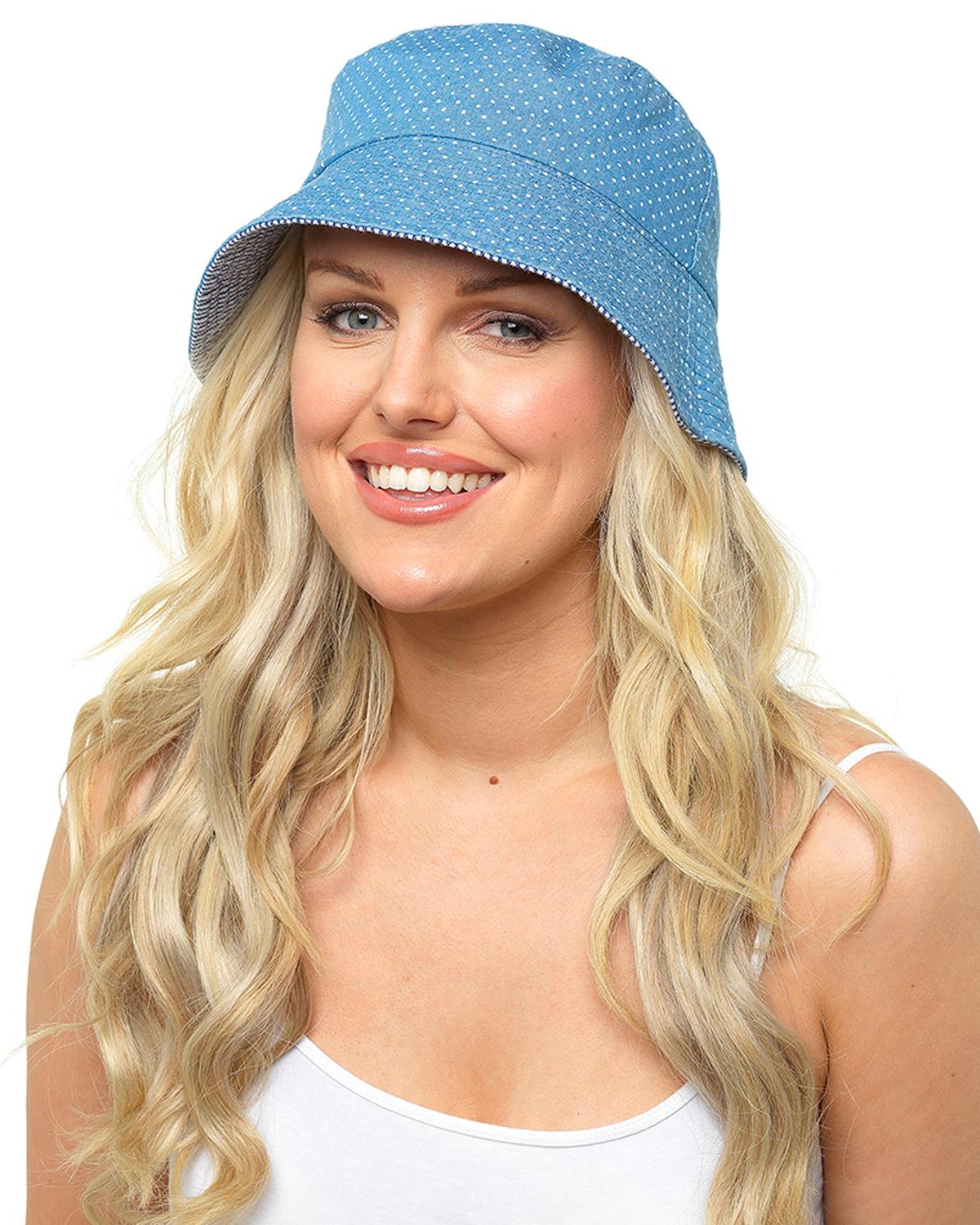 Foxbury Womens Cotton Reversible Bucket Hat