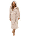 Womens Polished Fleece Cuff Detail Dressing Gown
