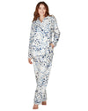 La Marquise Womens 'Blue Leopard' Supersoft Lounge Pyjamas
