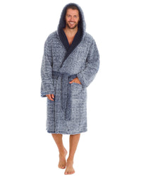 Slumber Hut Mens Sherpa Fleece Dressing Gown