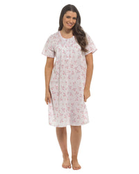 Slumber Hut Womens Woven Short Sleeve Floral Nightie