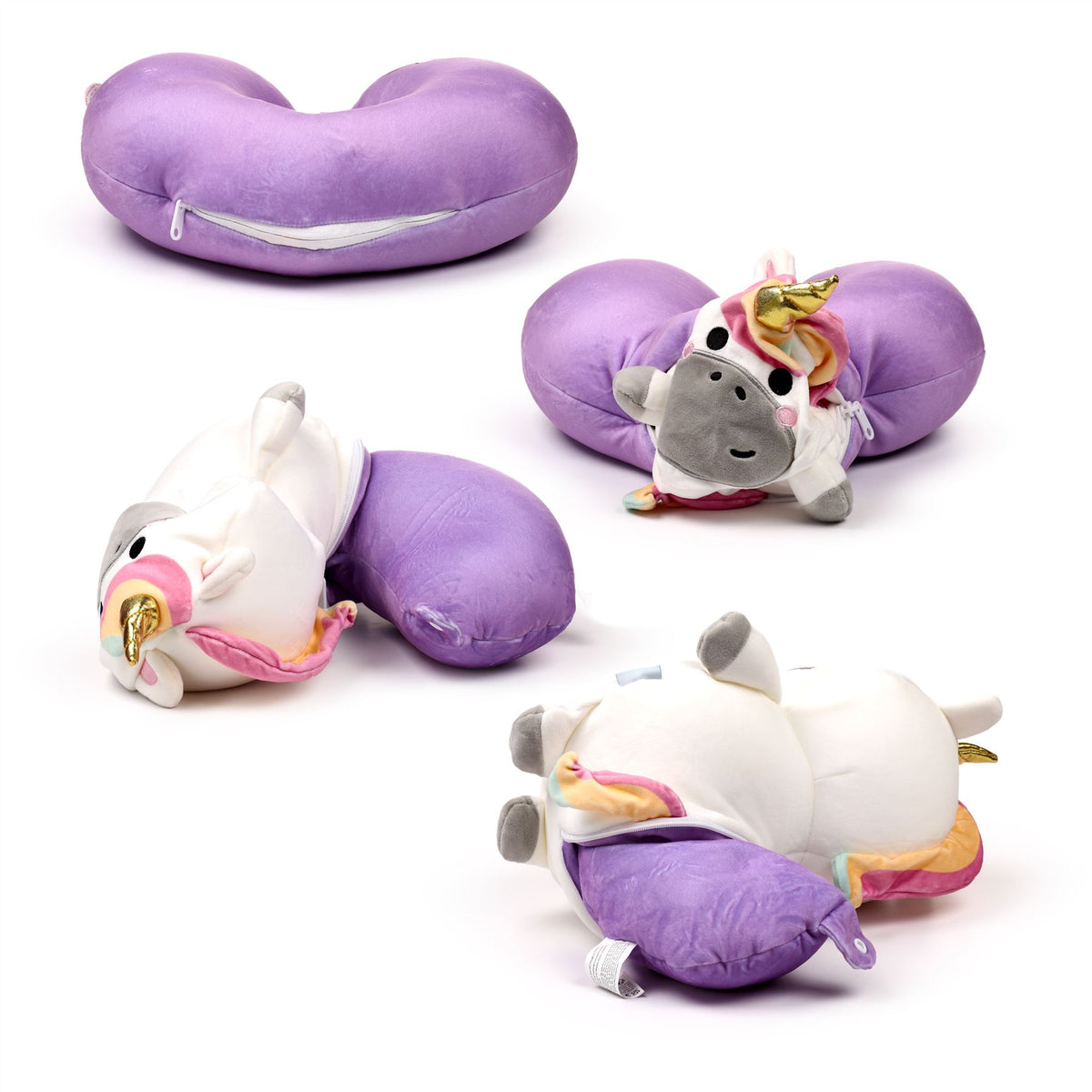 Swapseazzz Unicorn 2-in-1 Plush Travel Pillow & Toy