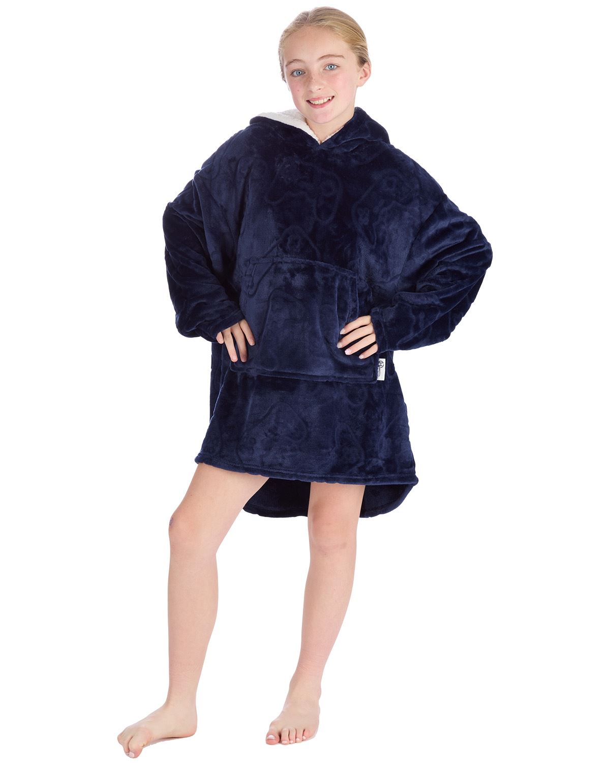 Huggable Kids Embossed Gamer Oversized Hoodie