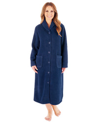 Slenderella Womens Soft Waffle 46" Button Through Housecoat