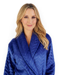 Slenderella Womens Embossed Wrap Dressing Gown