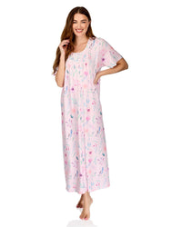 La Marquise Womens 'Watercolours' 43" & 50" Short Sleeve Nightie