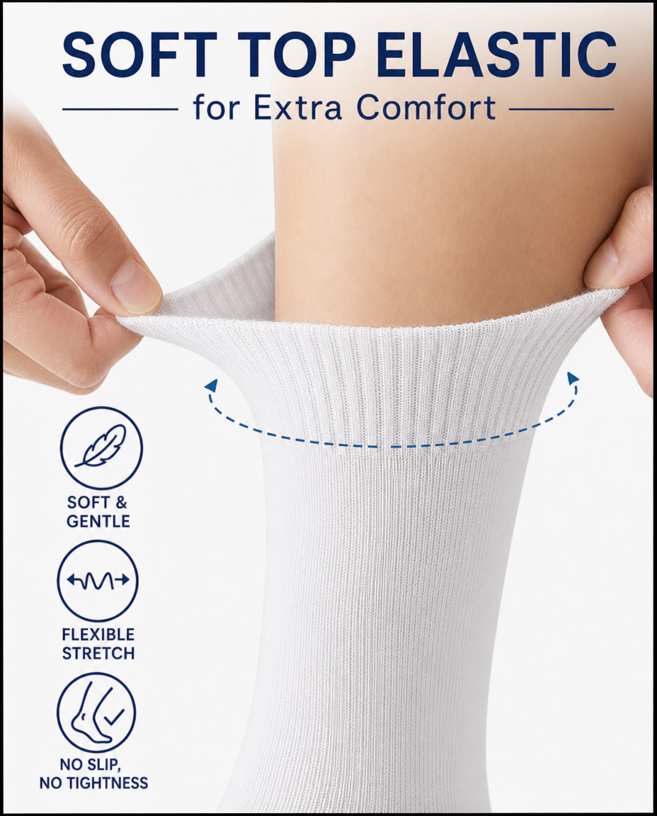 6 Pairs Mens Big Foot Dress Socks
