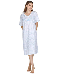 La Marquise Womens 'Rose Print' Short Sleeve Nightie