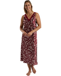 Marlon Womens Claudette Satin Long Nightdress