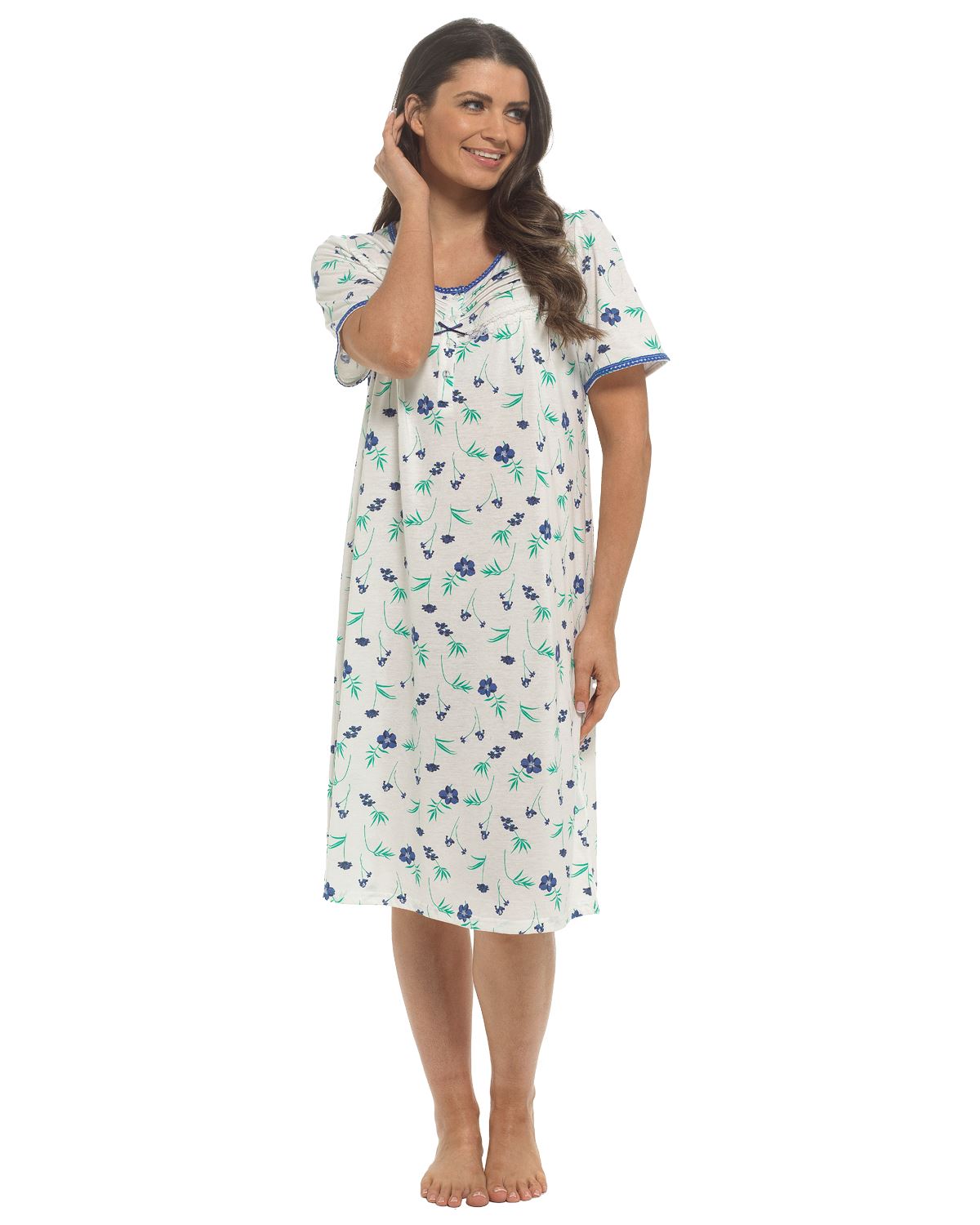 Slumber Hut Womens Short Sleeve Floral Nightie