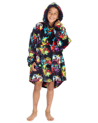 Huggable Kids Gamer Print Oversized Hoodie