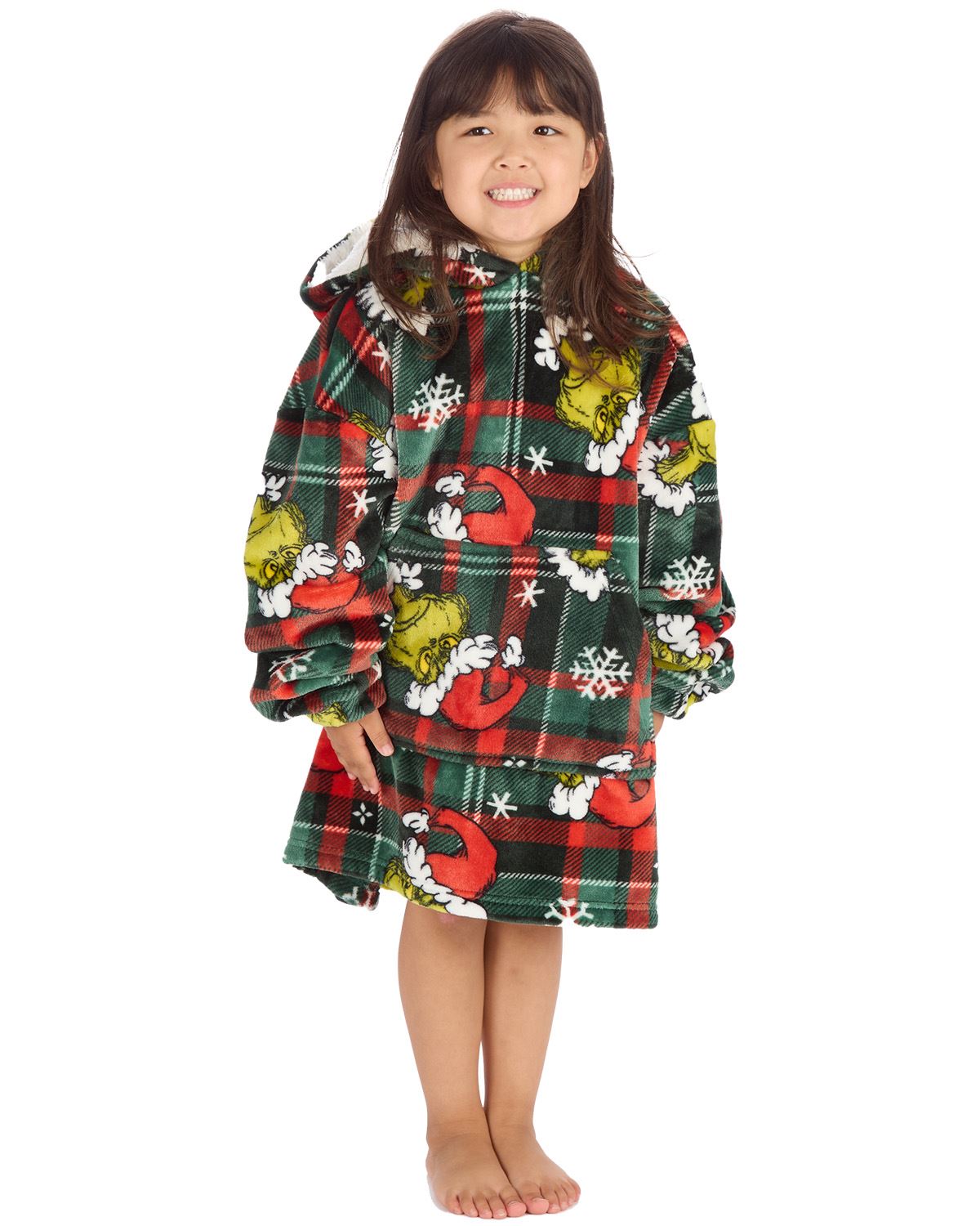 Grinch Matching Family Oversized Fleece Hoodie