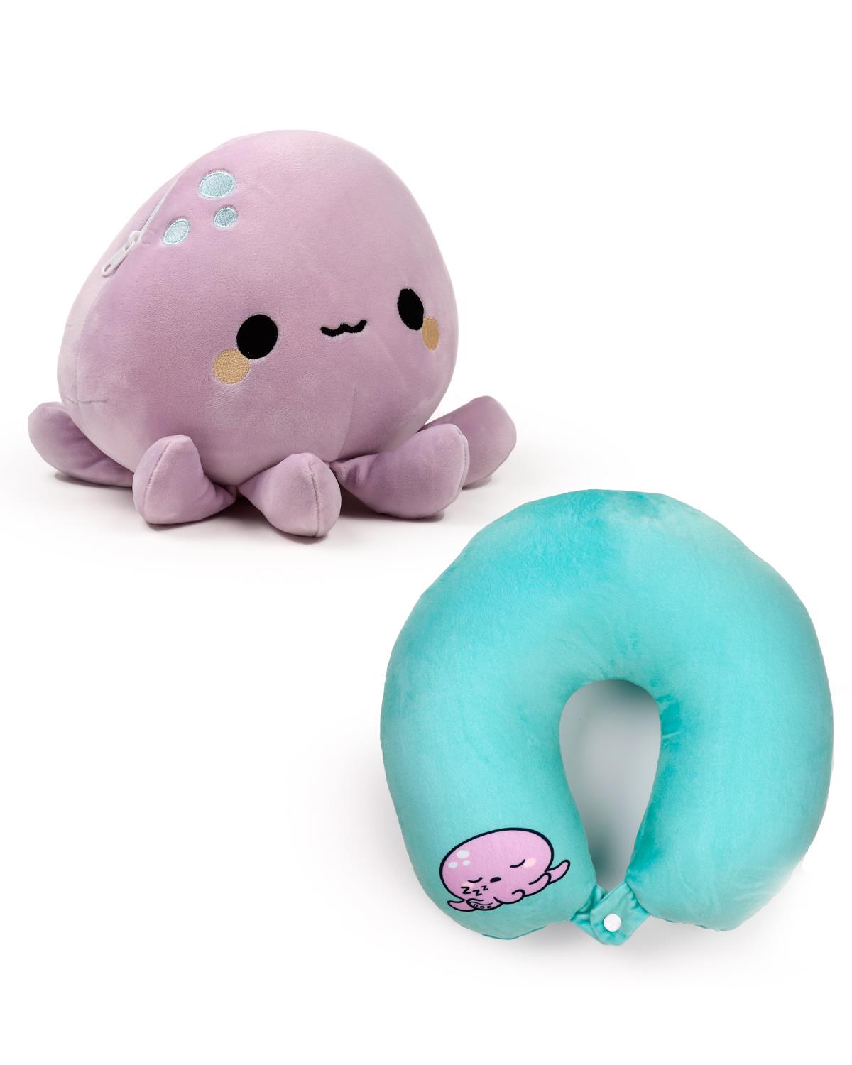 Swapseazzz Octopus 2-in-1 Plush Travel Pillow & Toy