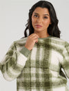 Loungeable Womens Green Check Borg Fleece Pyjamas