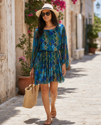 South Beach Womens Metallic Mini Dress