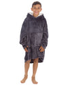 Huggable Kids Embossed Football Oversized Hoodie