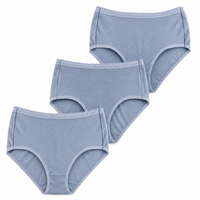 Anucci Womens Lace Trim Full Briefs