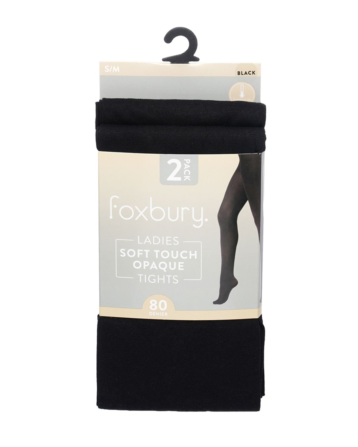 Foxbury Womens 6 Pack 80 Denier Soft Touch Opaque Tights