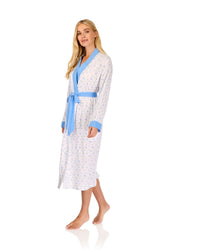 La Marquise Womens 'Vintage Blossoms' Long Sleeve Wrap Robe