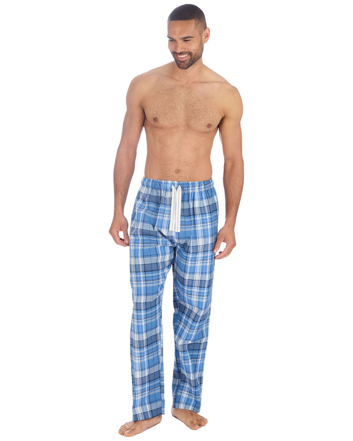 Cargo Bay Mens Woven Check Lounge Pants - 2 Pack